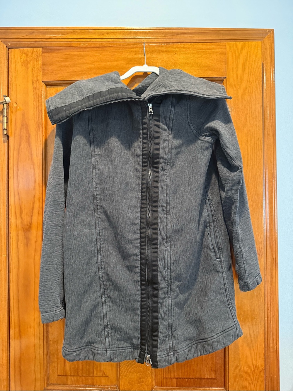 Lululemon Long Hooded Jacket - Gray